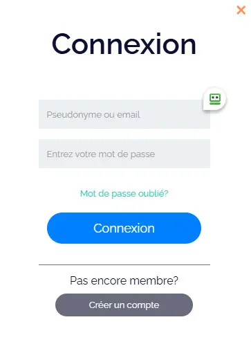 Connexion des membres du Lucky Treasure Casino