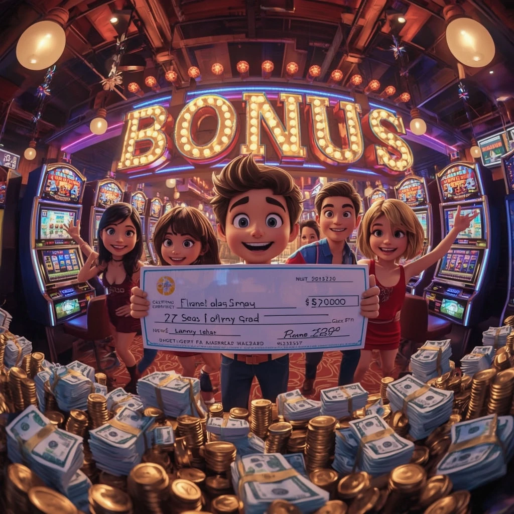 bonus dans les mains de l'homme au casino LUCKY TREASURE CASINO