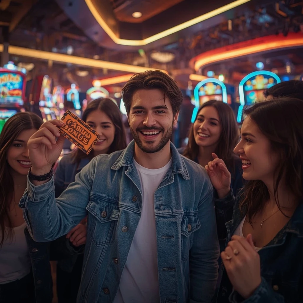 une personne avec un bonus de Lucky Treasure Casino