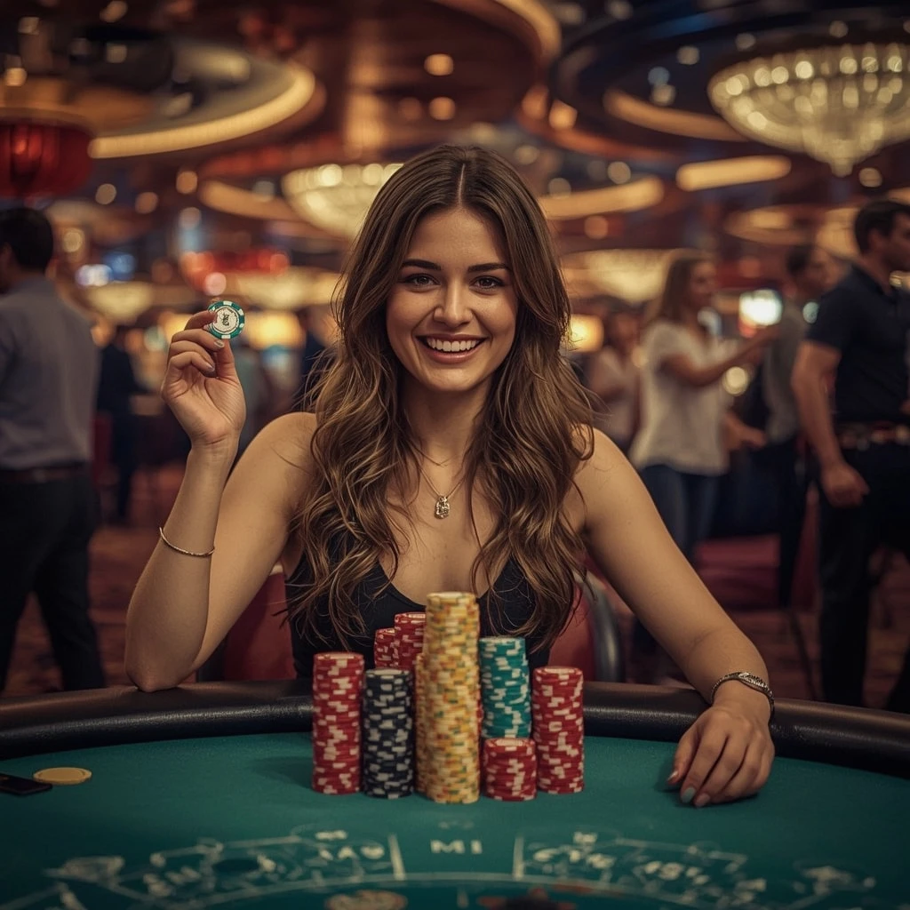 bonus dans les mains de l'homme au casino Lucky Treasure Casino