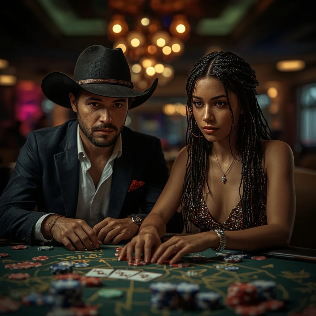 photo de deux joueurs de poker Lucky Treasure Casino